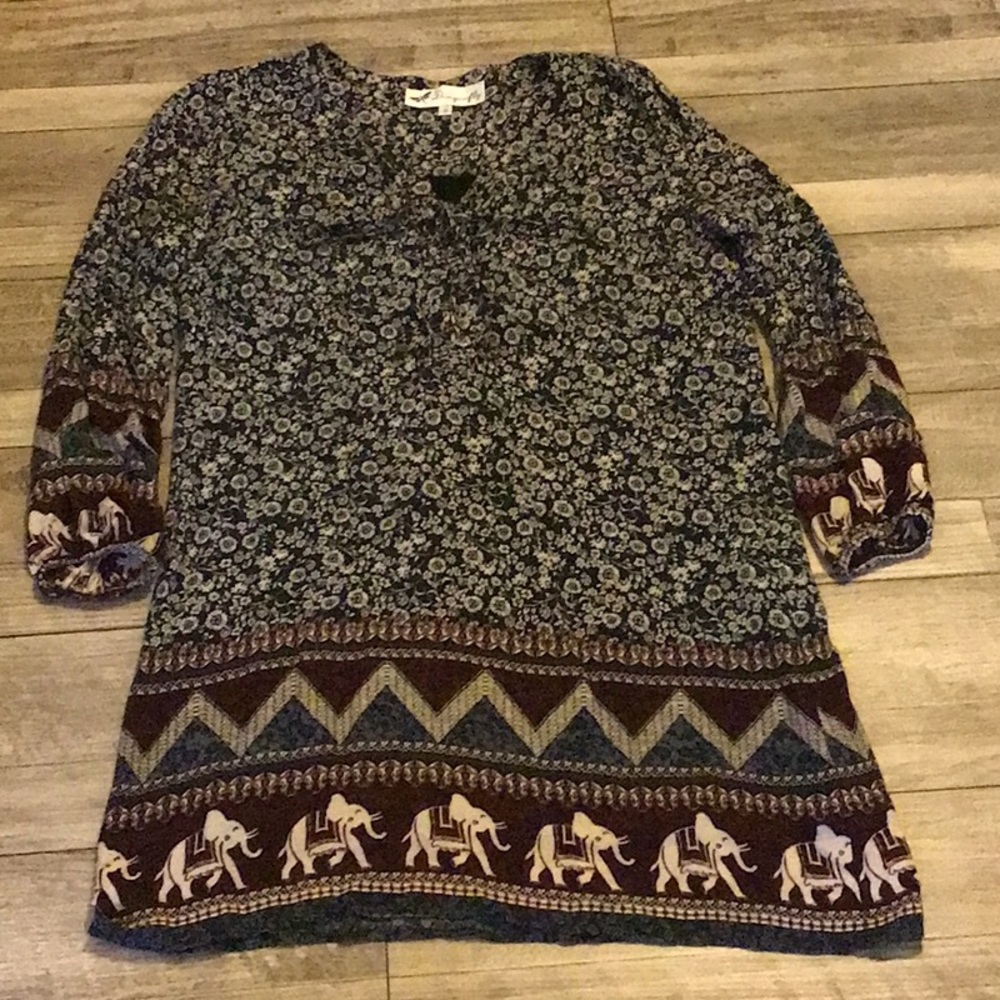 Dragonfly floral dress elephant